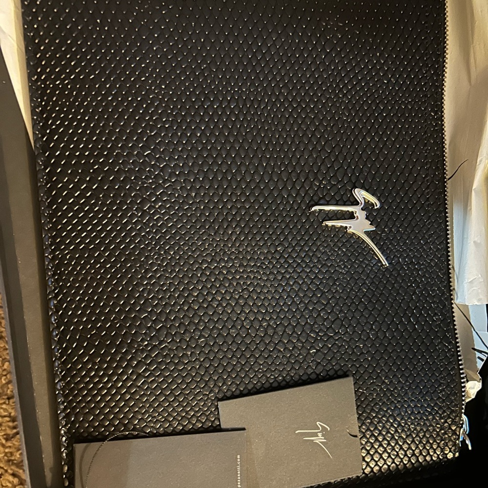 Giuseppe Zanotti Black Lizard Clutch